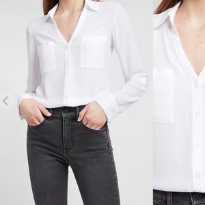 Express Two Pocket Portofino Shirt White Small